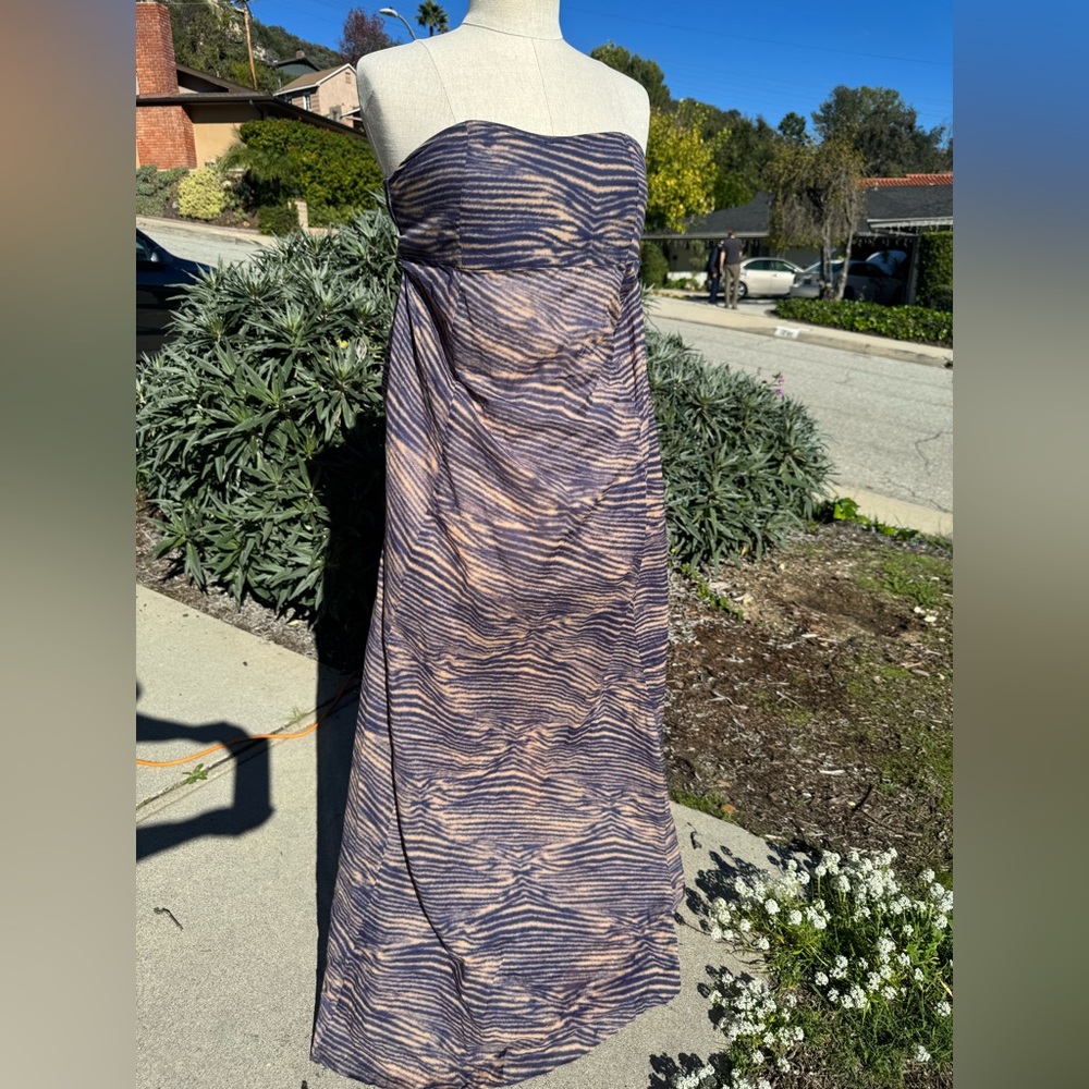 Zimmermann cotton voile floaty print strapless maxi dress Y2K resort collection
